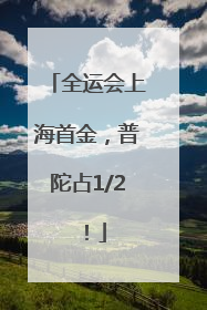 全运会上海首金，普陀占1/2！