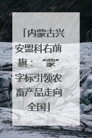 内蒙古兴安盟科右前旗：“蒙”字标引领农畜产品走向全国