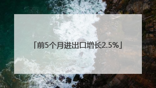 前5个月进出口增长2.5%