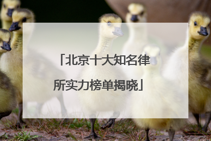 北京十大知名律所实力榜单揭晓