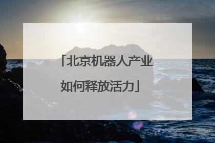 北京机器人产业如何释放活力