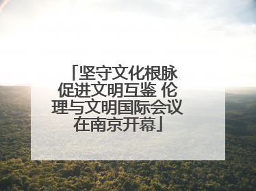 坚守文化根脉 促进文明互鉴 伦理与文明国际会议在南京开幕