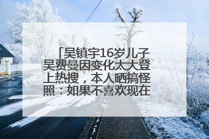 吴镇宇16岁儿子吴费曼因变化太大登上热搜，本人晒搞怪照：如果不喜欢现在的我可以离开