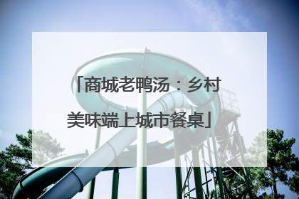 商城老鸭汤：乡村美味端上城市餐桌