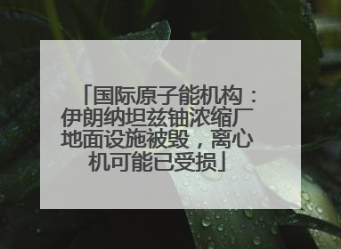 国际原子能机构：伊朗纳坦兹铀浓缩厂地面设施被毁，离心机可能已受损