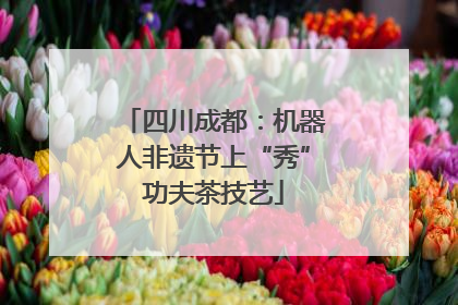 四川成都：机器人非遗节上“秀”功夫茶技艺