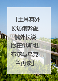 土耳其外长访俄斡旋 俄外长说愿在伊斯坦布尔与乌克兰再谈