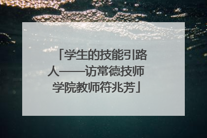 学生的技能引路人——访常德技师学院教师符兆芳