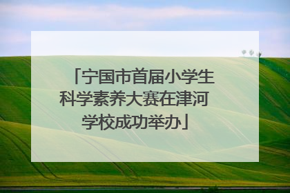 宁国市首届小学生科学素养大赛在津河学校成功举办
