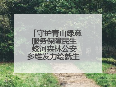 守护青山绿意 服务保障民生 蛟河森林公安多维发力绘就生态惠民新画卷