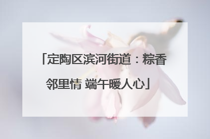 定陶区滨河街道：粽香邻里情 端午暖人心