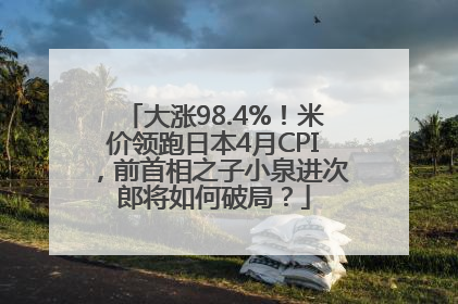 大涨98.4%！米价领跑日本4月CPI，前首相之子小泉进次郎将如何破局？
