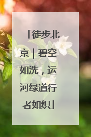 徒步北京｜碧空如洗，运河绿道行者如织