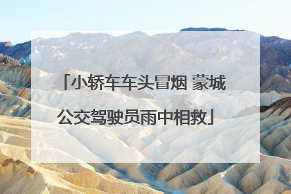 小轿车车头冒烟 蒙城公交驾驶员雨中相救