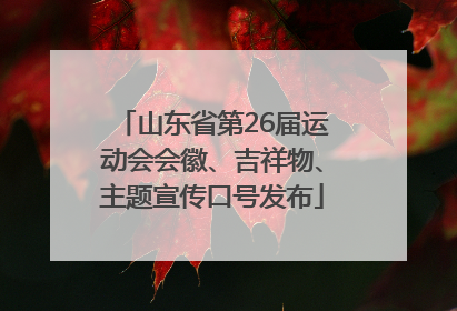 山东省第26届运动会会徽、吉祥物、主题宣传口号发布