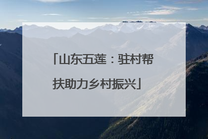 山东五莲：驻村帮扶助力乡村振兴