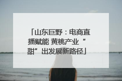 山东巨野：电商直播赋能 黄桃产业“甜”出发展新路径
