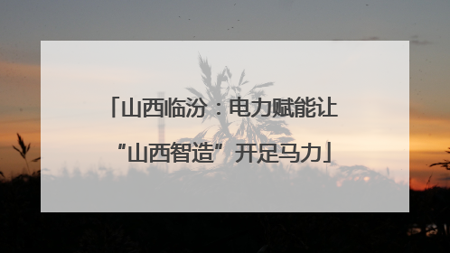 山西临汾：电力赋能让“山西智造”开足马力