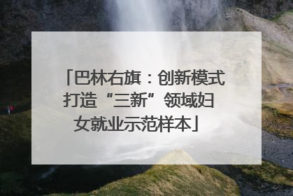巴林右旗：创新模式 打造“三新”领域妇女就业示范样本