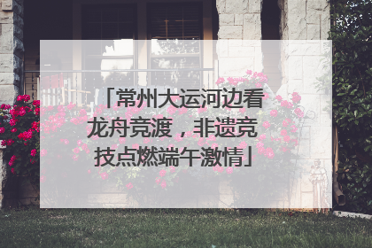 常州大运河边看龙舟竞渡，非遗竞技点燃端午激情