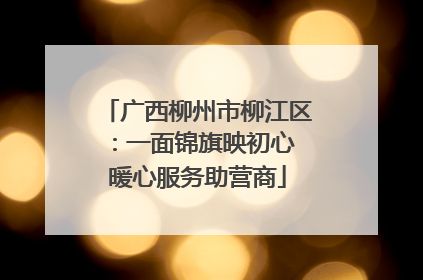 广西柳州市柳江区：一面锦旗映初心 暖心服务助营商
