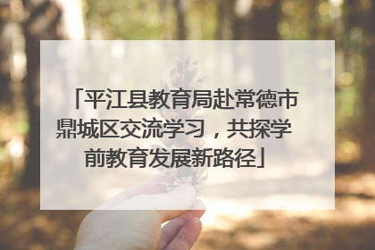 平江县教育局赴常德市鼎城区交流学习，共探学前教育发展新路径