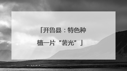 开鲁县：特色种植一片“薯光”