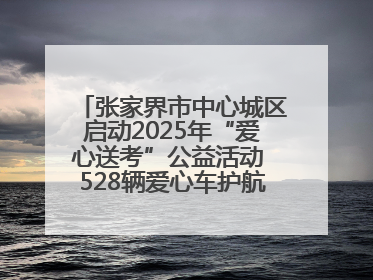 张家界市中心城区启动2025年“爱心送考”公益活动 528辆爱心车护航高考学子