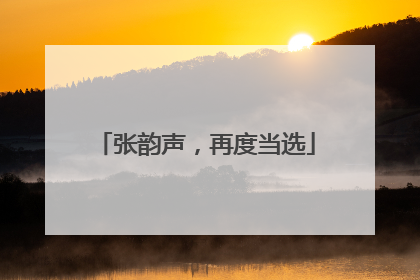 张韵声，再度当选