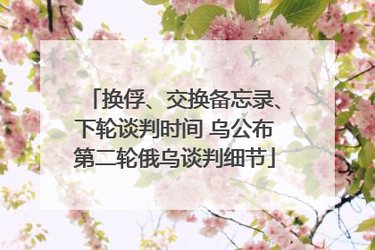换俘、交换备忘录、下轮谈判时间 乌公布第二轮俄乌谈判细节