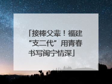 接棒父辈！福建“支二代”用青春书写闽宁情深