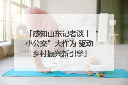 感知山东记者谈丨“小公交”大作为 驱动乡村振兴新引擎