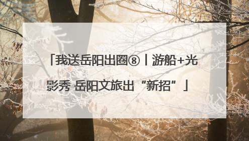 我送岳阳出圈⑧丨游船+光影秀 岳阳文旅出“新招”