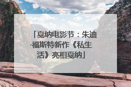 戛纳电影节：朱迪·福斯特新作《私生活》亮相戛纳
