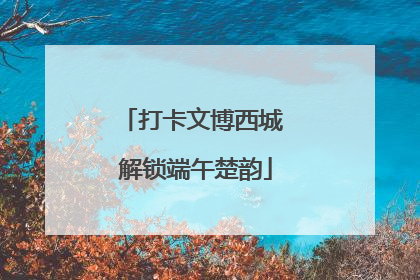 打卡文博西城 解锁端午楚韵