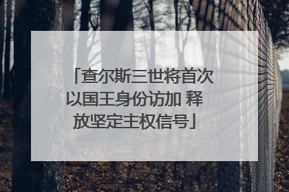 查尔斯三世将首次以国王身份访加 释放坚定主权信号