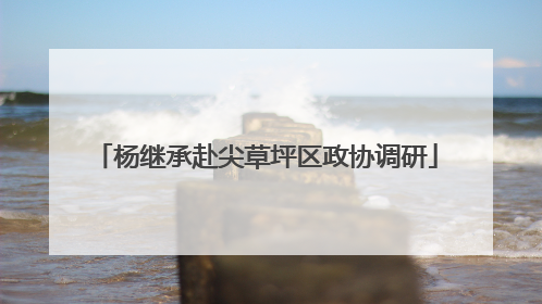 杨继承赴尖草坪区政协调研