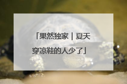 果然独家｜夏天穿凉鞋的人少了
