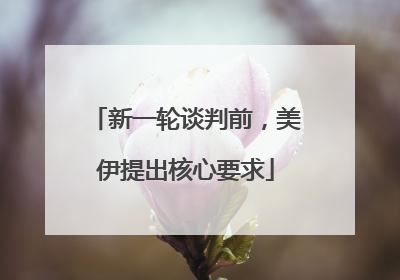 新一轮谈判前，美伊提出核心要求