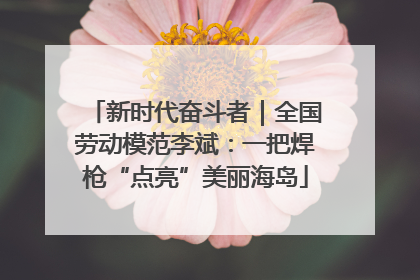 新时代奋斗者｜全国劳动模范李斌：一把焊枪“点亮”美丽海岛