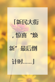 新民大街，惊喜“焕新”最后倒计时……