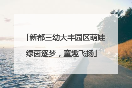 新都三幼大丰园区萌娃绿茵逐梦，童趣飞扬