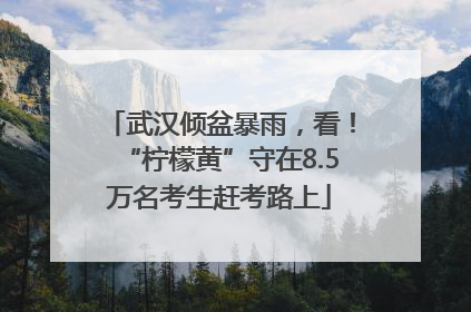 武汉倾盆暴雨，看！“柠檬黄”守在8.5万名考生赶考路上