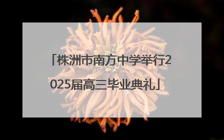 株洲市南方中学举行2025届高三毕业典礼