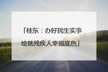 桂东：办好民生实事 绘就残疾人幸福底色
