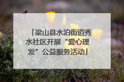 梁山县水泊街道秀水社区开展“爱心理发”公益服务活动