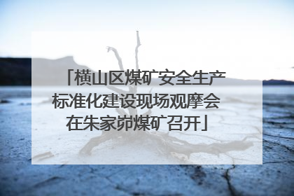 横山区煤矿安全生产标准化建设现场观摩会在朱家峁煤矿召开