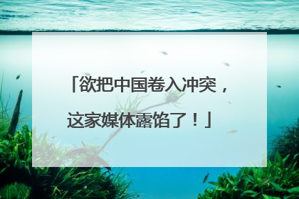 欲把中国卷入冲突，这家媒体露馅了！