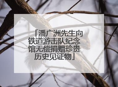 潘广洲先生向铁道游击队纪念馆无偿捐赠珍贵历史见证物