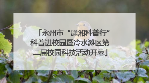 永州市“潇湘科普行”科普进校园暨冷水滩区第二届校园科技活动开幕